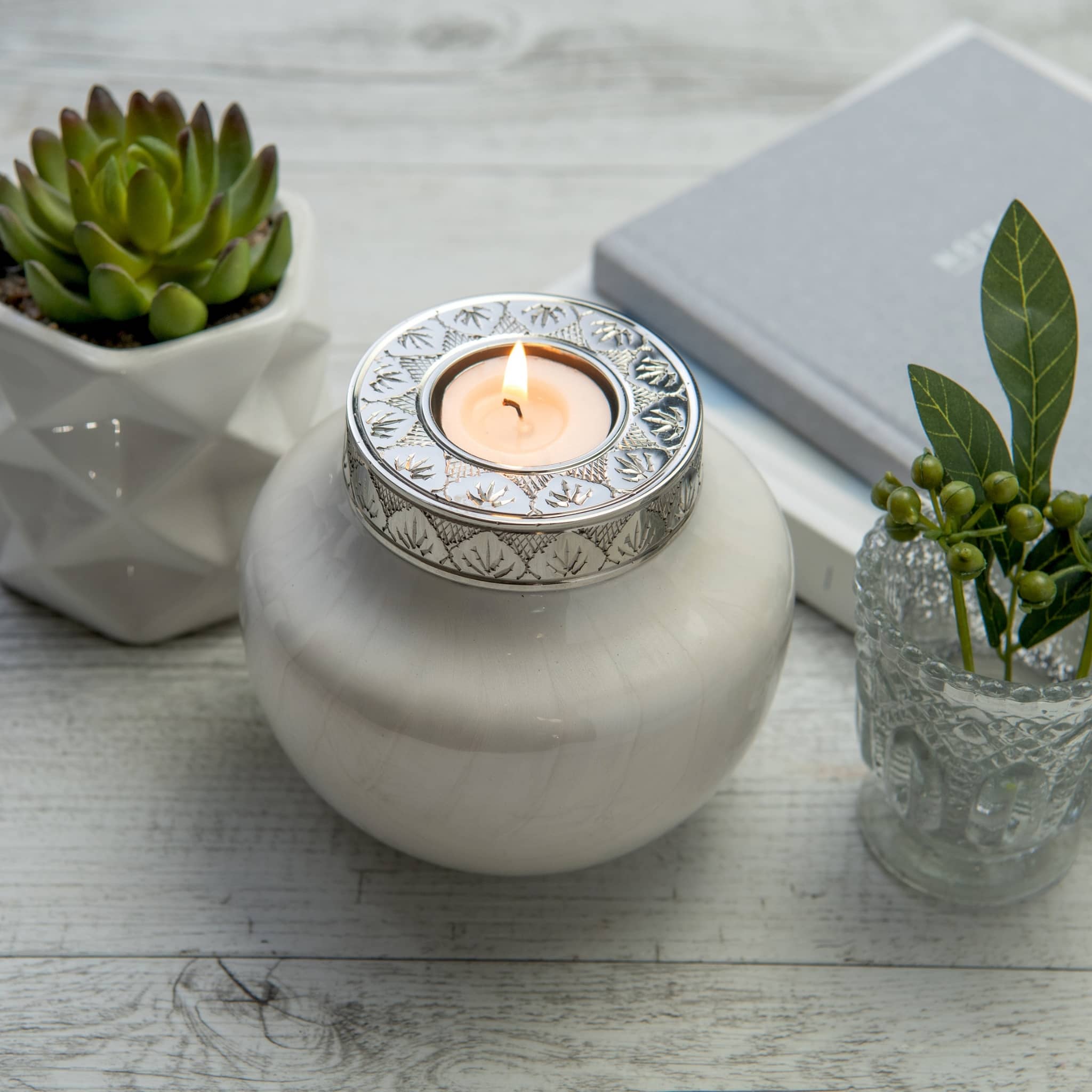 Small Candle Cremation Urn for Human Ashes – Small / Keepsake Urn, 50 Cubic Inches