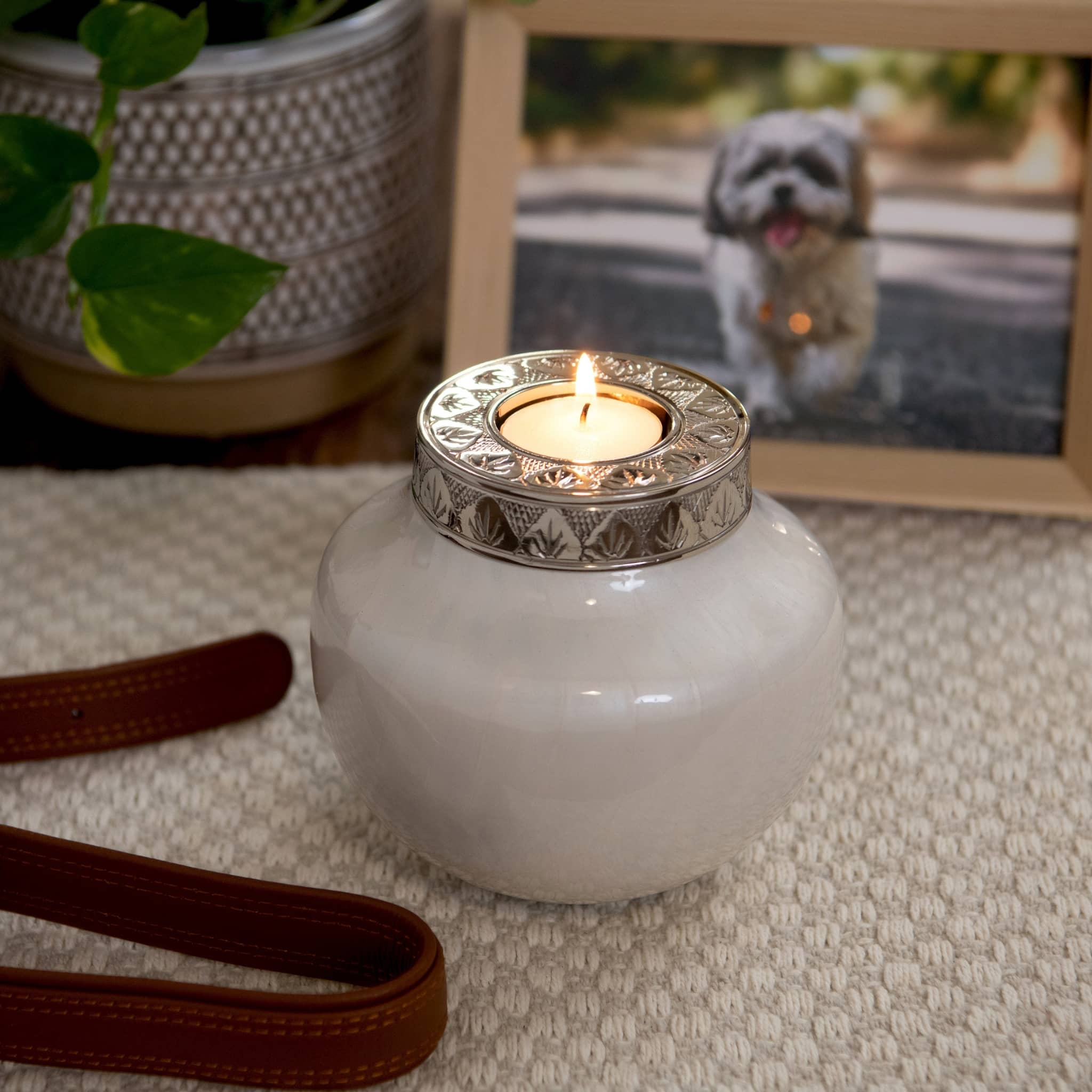 Small Candle Cremation Urn for Human Ashes – Small / Keepsake Urn, 50 Cubic Inches