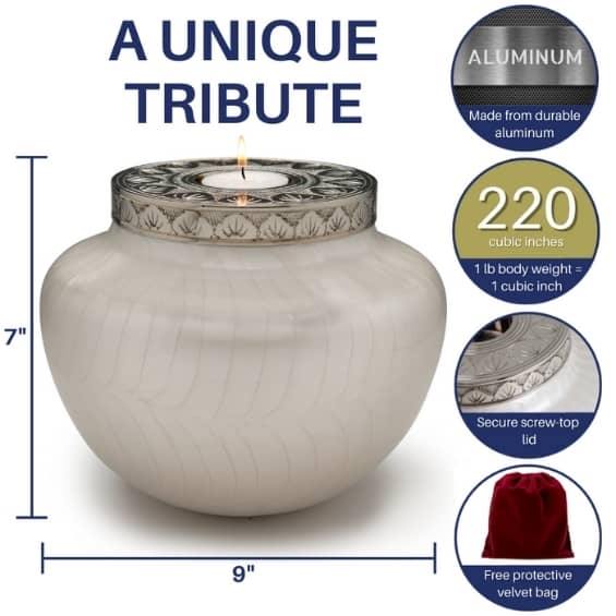 Large Cremation Urn for Ashes Adult  Infographic